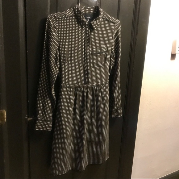 Madewell silk print button front dress (Wednesday would approve) - Picture 2 of 8